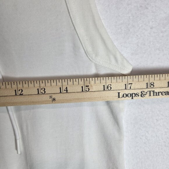 Reebok Womens Small Workout Ready Sleeveless Hoodie Running White Speedwick - Picture 5 of 8